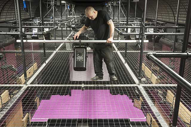 Cablenet Tension Wire Grid installation in Camden Roundhouse, UK