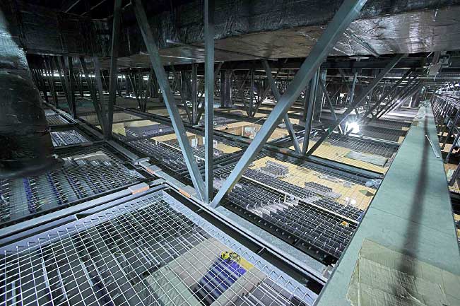 Cablenet Tension Wire Grid installation in Bournemouth International Centre, UK